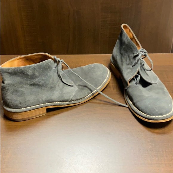 john varvatos grey suede boots